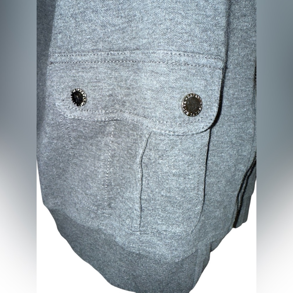 Lauren Ralph Lauren Hooded Drawstring Jacket Womens Large Gray Full Zip Up - Picture 4 of 15